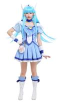 Miccostumes Anime Witch Cosplay Full Blue Hair Women's Costume, Student, Set, Top, Skirt, Accessory, Cute… (M) mėlyna