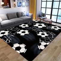 Soccer Ball Pattern Area Mat, for Living Room, Bedroom, or Outdoor Entrance Decor, Polyester Mat, Bedroom Accent | Sporty Decor 40cm x 60cm