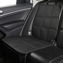 Automobilio sėdynės apsauginis užvalkalas, odinis vaikų saugaus galinės sėdynės kilimėlis ISOFIX sąsajos apsauga, antklodė, skirta vaikams juoda