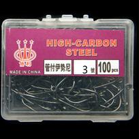 100PCS/SET Hot Carbon Steel Barb Fish Bait Fishook Durable Head Fishing Hooks A3