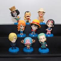 9 vnt./rinkinys Anime One Piece figūrėlės Luffy Roronoa Zoro Q versija Veiksmo figūrėlė Miela ir žavinga lėlė PVC modelis Žaislai Vaikų gimtadienis Kalėdų dovana gray