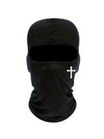 Black Cross Breathable Full Face Balaclava Ski Mask for Outdoor Sports - Bicycle Motorcycling Hiking Skiing juoda