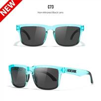 KDEAM New Arrivals Fashion Square Polarized Sunglasses For Men And Women Fishing Sun Glasses Colorful Lens With Hard Case With Hard Case blue