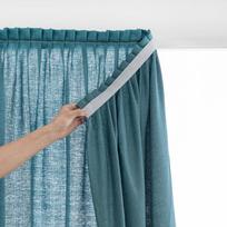 Self-adhesive Curtain No Punching Easy Installation Sunscreen Balcony Bedroom Bay Window Semi-blackout Pasted Window Drapes W100xH150cm&Velcro white