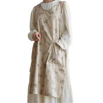 Multipurpose Adjustable Apron Cotton Linen Fabric Split Neck Design Large Storage Pockets Household Protections 1