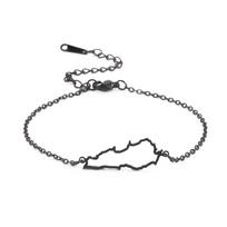 EUEAVAN Lebanon Map Outline Hollow Pendant Bracelet Stainless Steel Country  Liban Maps Bracelets Geography Jewelry for Woman juoda