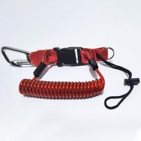 TPU Diving Anti-lost Camera Lanyard Durable Spiral Spring Coil Underwater Anti-lost Rope Swivel Hook Portable Sports Accessories raudona