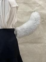 Fox Tail Fashion Handmade Fluffy Real Fur Character Accessory for Kids' Dance and Comic Con gray
