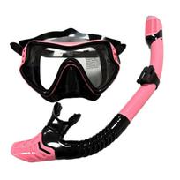 Men's & Women's Large Frame Silicone Diving and Snorkeling Mask Set One Size