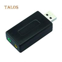 Nešiojama išorinė 3D USB 2.0 garso plokštė Virtualus 7.1 kanalo stereo garso adapterio lizdas Stereo ausinės