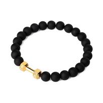 Hipop Hard Rubber Fitness Dumbbell Bracelet Fashion Hand String black