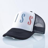 Kids Snapback Hats Children KISS Letter Baseball Caps Boys Girls Summer Breathable Mesh Visor Cap 5-8Years juoda