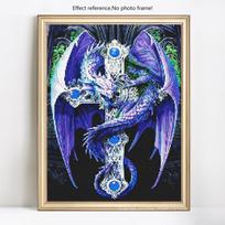 5D „pasidaryk pats“ deimantų tapyba Viso kvadratinio gyvūno kalnų krištolo paveikslėlių siuvinėjimo deimantų išpardavimas 20X30 blue