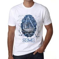 Vyriškas Vintažinis Marškinėliai Grafinis T-shirt Siųsk mane į SOMO Baltas XS balta
