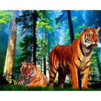 Siuvinėjimo kryželiu rinkinys „pasidaryk pats“ deimantinis siuvinėjimas „Forest Tiger“ pilnas apvalus deimantinis dažymas, mozaikos namų dekoras 20X30CM blue