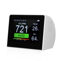 Stalinis CO2/RH/Temp. 3-in-1 daugiafunkcinis oro kokybės detektorius temperatūros drėgmės monitorius Black & White white