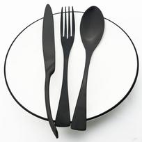 3pcs Spoon Fork Knife Silverware Creative Dinner Set Mirror Luxury Silver Cutlery 304 Stainless Steel Dinnerware Set Steak Flatware