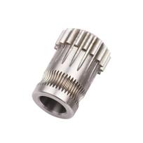 Aibecy 3D spausdintuvo priedai Pavaros pavara Dviejų pavarų pavaros rato ekstruderio pavara be viršutinio laido, skirta 3D spausdintuvui Creality Ender 3 5 CR10 Pro CR10 without top wire sidabras