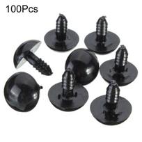 100 vnt 6–10 mm juodo plastikinio žaislo, akių saugos, pasidaryk pats, skirtas meškiukų lėlėms 6mm