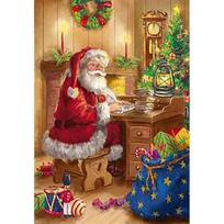 Diy Santa Claus 5D Diamond Painting Full Round Drill Mosaic Christmas Gift Embroidery Snowman Cross Stitch Home Decor Wall Art Full Round 20x30CM brown