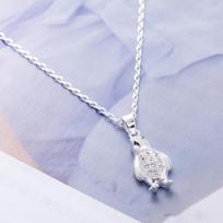 Naujas atvykimas mielas gyvūnas 925 sterlingų sidabro papuošalai saldūs pingvinai, krištolo delfinai, temperamentas, išskirtiniai pakabukai karoliai Xl178 gray