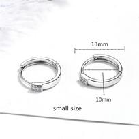 Charms Lady 925 sidabro lankeliai auskarai mergaitėms ausų vėrimo aksesuarai madingi krištoliniai akmenys auskaras moterims papuošalai mada white