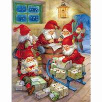 5D Diamond Painting Santa Claus Christmas Gift Full Round Diamond Embroidery Winter Snow DIY Cross Stitch Home Decor Full Round 20x30CM red