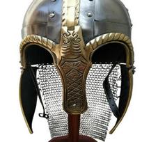 Vikingų Deluxe grandininių šarvų šalmo replika Viduramžių Helovinas Geriausias šalmas Vendelio šarvų šalmas Helovino kostiumo rekvizitas. gray