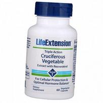 Kompleksas ląstelių apsaugai ir hormonų pusiausvyrai, Triple Action Cruciferous su resveratroliu, Life Extension 60 daržovių kepurėlių (71346019) 60vcaps