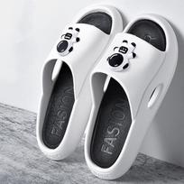 Spaceman vyriškos šlepetės vasarinės lauko aprangos tinklelis raudonas minkštu padu Peep Toe šlepetės neslystančios tendencijos poros storos ir minkštos apačios 36-37 balta