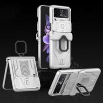 For Samsung Z Flip 4 Anti -Shock Protective Lens Cover Case For Samsung Galaxy Z Flip 4 Flip4 5g Zflip4 Finger Ring Holder Coque for samsung z flip 4 sidabras