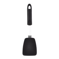 Juoda neprideganti silikoninė mentelė Kepimo virtuvės įrankiai Daugkartinio naudojimo silikoninė mentelė Šaukštas keptų kiaušinių semtuvas Žuvies kastuvas 1pc Turner black