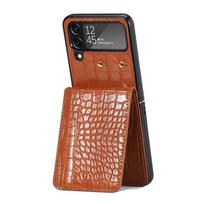 Stand Folding Leather Cell Phone Case For Samsung Galaxy Z Flip4 5g Flip 4 Zflip4 Anti -Drop Card Slot Cover For Samsung Z Flip4 for Samsung Z Flip 4 ruda
