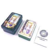 Taro žaidimas Kortų žaidimas Waite Iron Box Taro kostiumas kortų stalo žaidimas Bronzinis Oracle kortų vakarėlis kelių žaidėjų atsitiktinis žaidimas 10*6*4cm