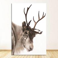 Moose Paintings Kankorėžius Paveikslėlis Skandinaviškas sienų menas Drobė Tapyba Svetainės apdaila Kalėdų namų dekoras Plakatas Žiema 21cm×30cm NoFrame