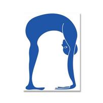 Scandinavian Posters and Prints Blue Nude Yoga Pose Canvas Painting Abstract Wall Pictures for Living Room Home Decor No Frame 21cm×30cm NoFrame