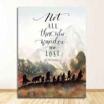 Citatos Svetainės spaudiniai Namų dekoras Fantazija Literatūra Filmas Plakatas Siena Menas Drobė Tapyba Paveikslėlis JRR. Tolkienas 21cm×30cm NoFrame gray