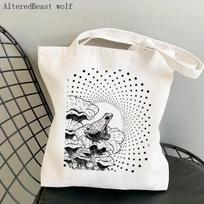 Moteriškas pirkinių krepšys Kawaii varlės raštu Kawaii krepšys Harajuku pirkinių drobės pirkinių krepšys mergaitės rankinė nešiojamas ant peties moteriškas krepšys 24*26cm