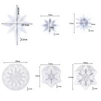 Snowflake Pattern Multipurpose Resin Mold Jewelry Making Tool for Pendant Casting Silicone Mould DIY Crafts Christmas Ornaments white