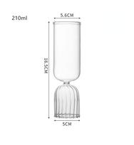 Nauja Kelp sijono kokteilinė taurė Moderni minimalistinė stiklo indai Vakarėlio šampano taurės Sulčių gėrimo taurė Alaus bokalas Pusryčių pieno taurė 1 Pcs 210ml white