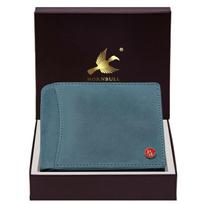 HORNBULL Vegas Aqua Blue RFID Blocking Leather Wallet for Men | Wallets Men Leather | Mens Wallet vandens mėlyna spalva