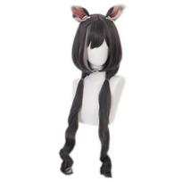 113 cm ilgio perukas Anime Princess Connect! Re:Dive Kyaru ilgas perukas su ausimis Cosplay kostiumo karščiui atsparūs sintetiniai moterų perukai 110-113cm ruda