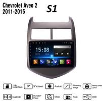 9 colių Android 10 automobilio radijas, skirtas Chevrolet Aveo 2 Sonic 2011 - 2015 Multimedijos vaizdo grotuvas Automobilinis stereo radijas GPS navigacija WIFI 1+16GB black