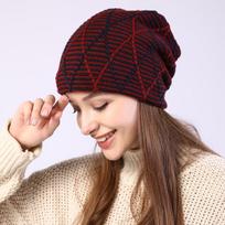 2023 Skullies Beanie Men Winter Hat Caps Faux Fur Warm Baggy Knitted Hat Adult Beanies Knit Thick Hat For Women Adjustable black