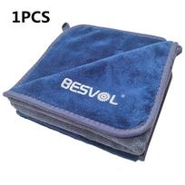 800GSM  Coral Fleece Microfiber Towel Car Wash Accessories Super Absorbent Car Cleaning Detailing Cloth Auto Care Drying 25x25 cm blue
