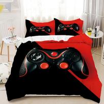 3D Game Controller Bedding Set Player Down Duvet Cover 2/3 Pieces Boy Bedding Set AU210 * 210 Full Size Soft Bedroom Decoration Baby 100x135cm white