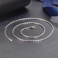 Bamboo necklace 2M cylindrical neck ring large O -type platinum necklace collarbone chain