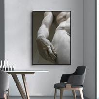 Juoda Balta Dovydo Rankos Skulptūra Drobės Tapybos Plakatai ir Spaudiniai Sienos Meno Paveikslai Svetainei Namų Dekoras Dovana Quadro Be Rėmo 60*100cm black