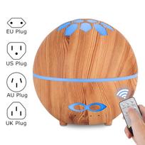 Essential Oil Diffuser Ultrasonic Air Aroma Humidifier 400ml Remote Control Cool Mist Maker Fogger Aromatherapy Diffuser AU beige