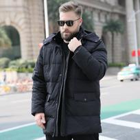 Vyrų vidutinio ir ilgo vidutinio amžiaus ir vyresnio amžiaus nauja striukė su antsvoriu ir padidinta stovinčia apykakle XXXXXXL